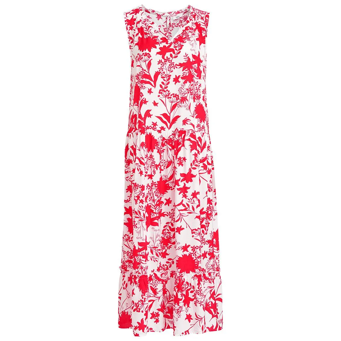 Damen Maxikleid mit Allover-Muster