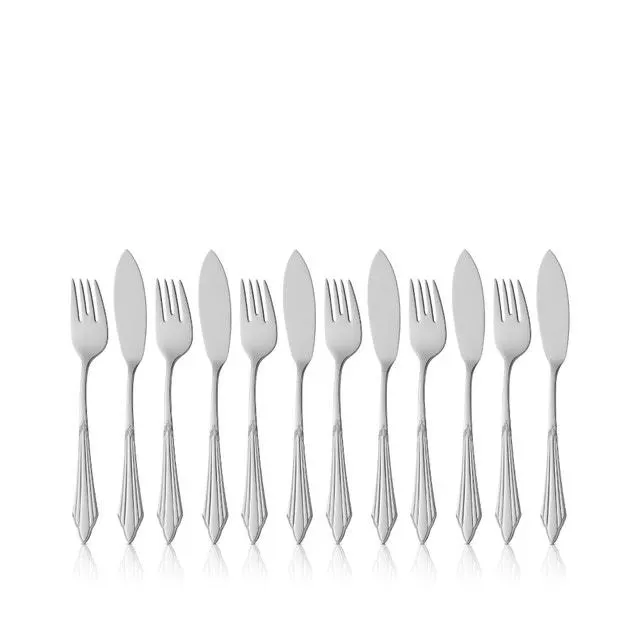 Fächer Fischbesteck-Set, 12-teilig, Cromargan protect®