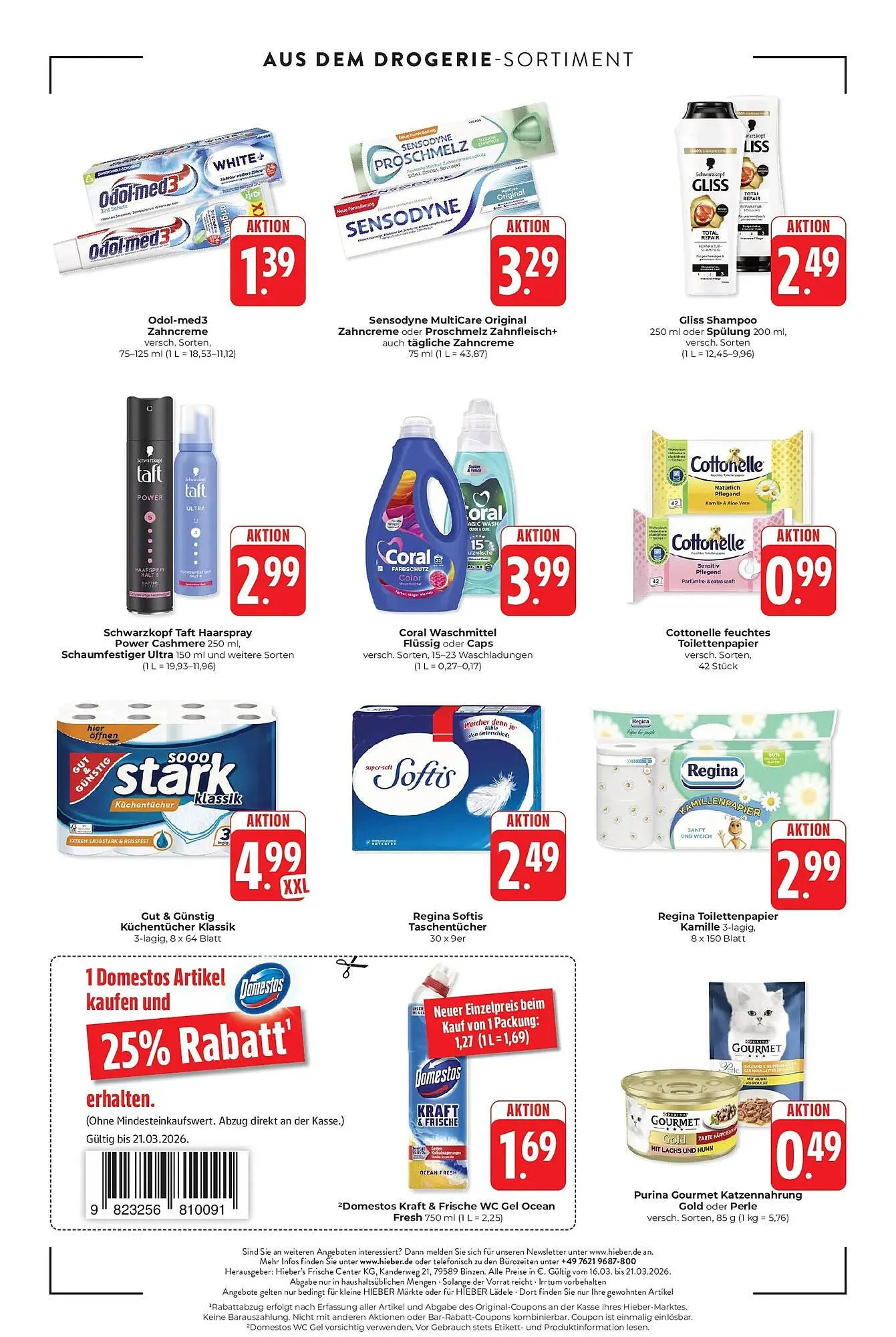 Hieber's Frische Center Prospekt von 15. März bis 21. März 2026 - Prospekt seite 16