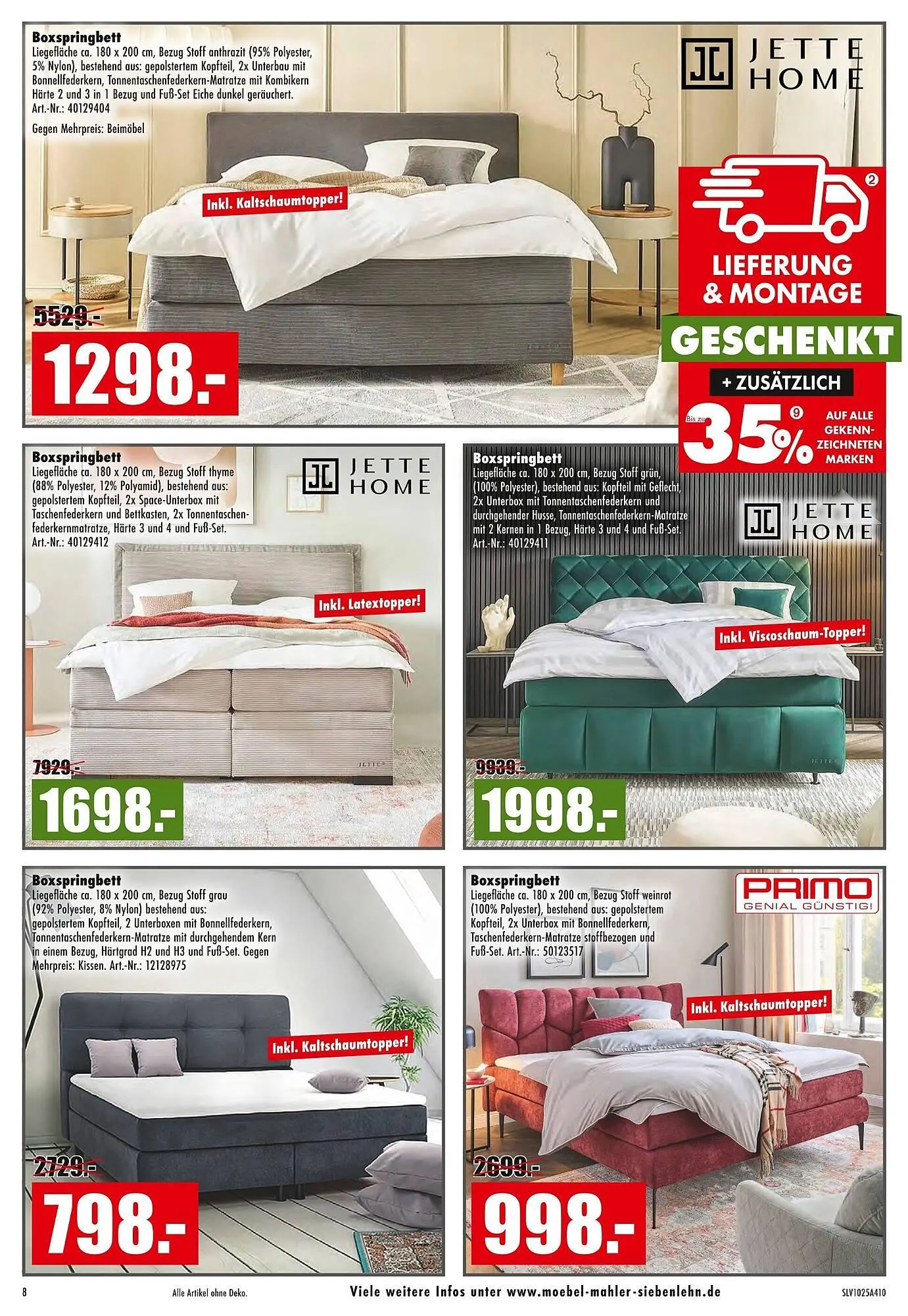 Möbel Mahler Katalog von 29. Oktober bis 4. November 2025 - Prospekt seite 8