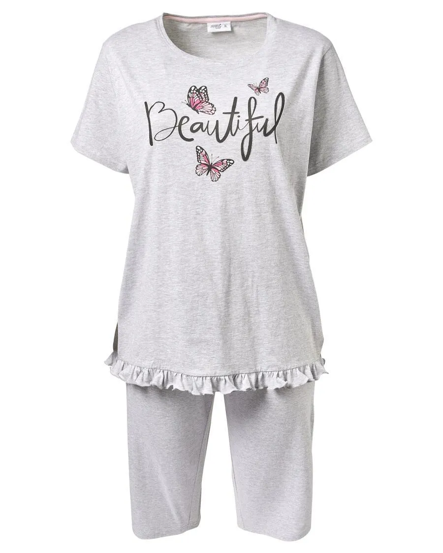 Pyjama mit Rüschen Janina curved, 2-tlg. Set