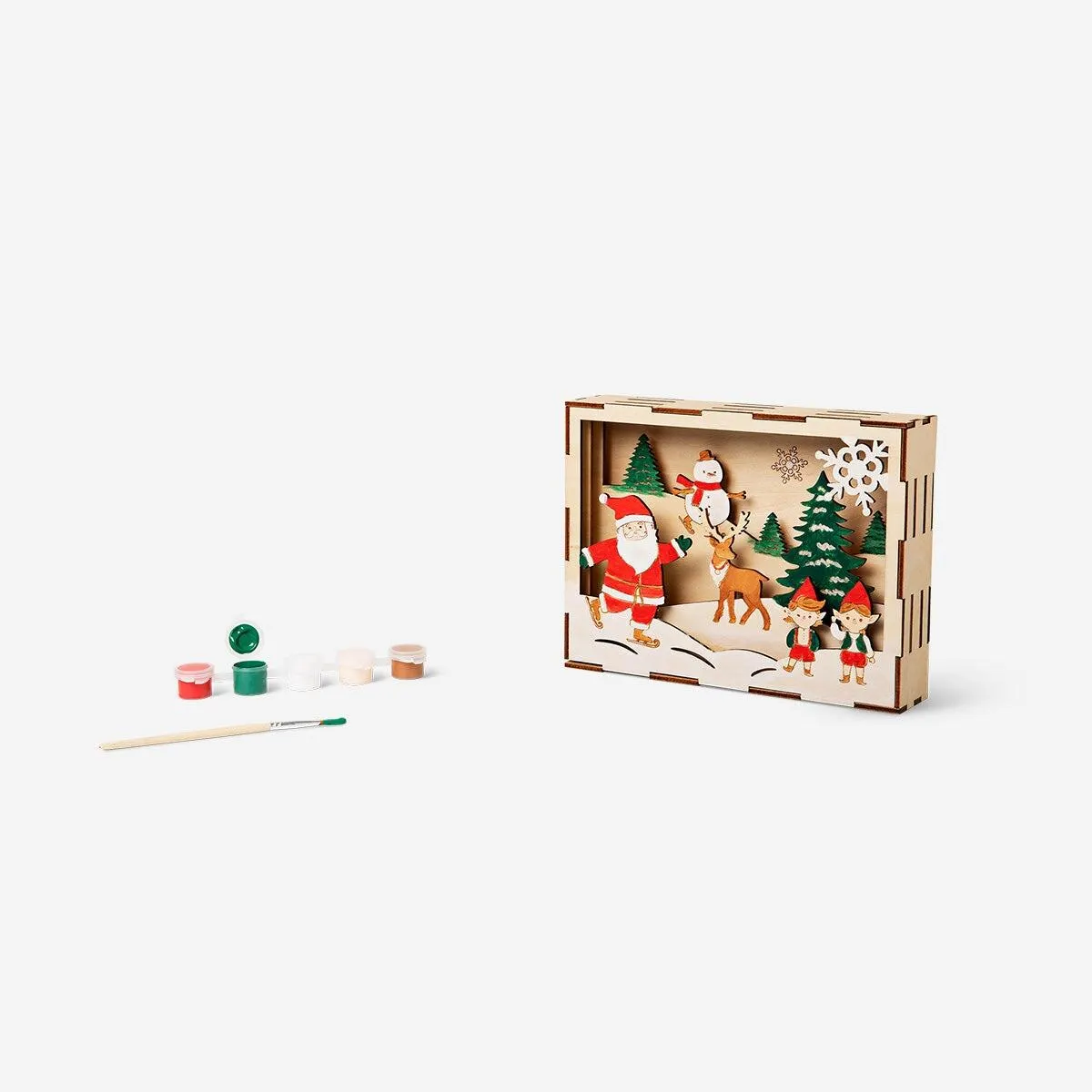 DIY Christmas scene with paint
