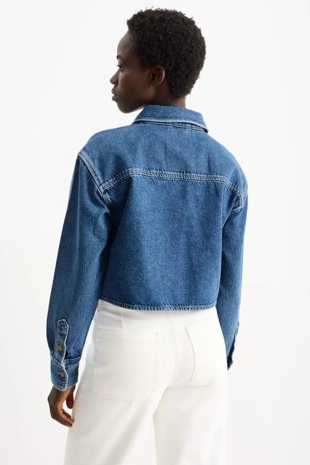 Cropped denim jacket