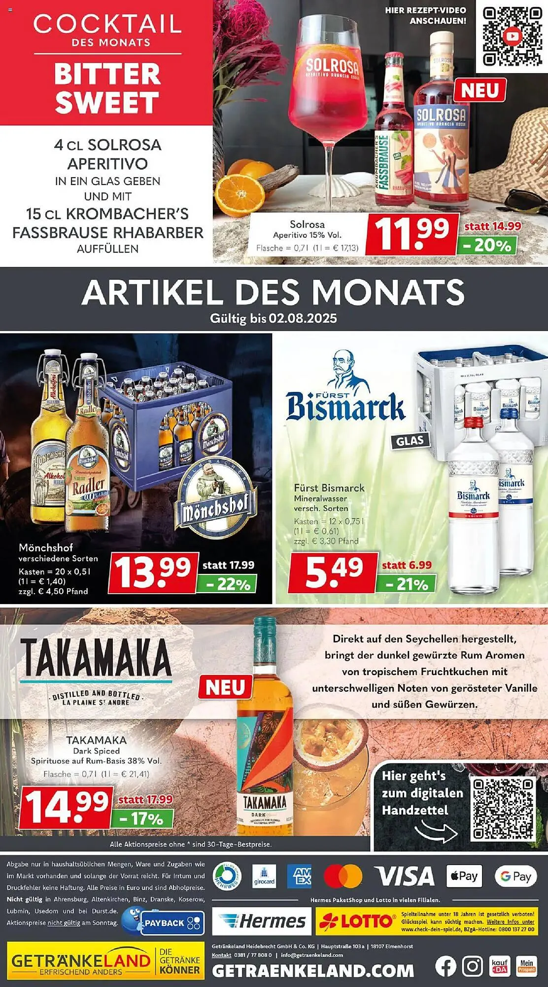 Getränkeland Prospekt von 21. Juli bis 2. August 2025 - Prospekt seite 8