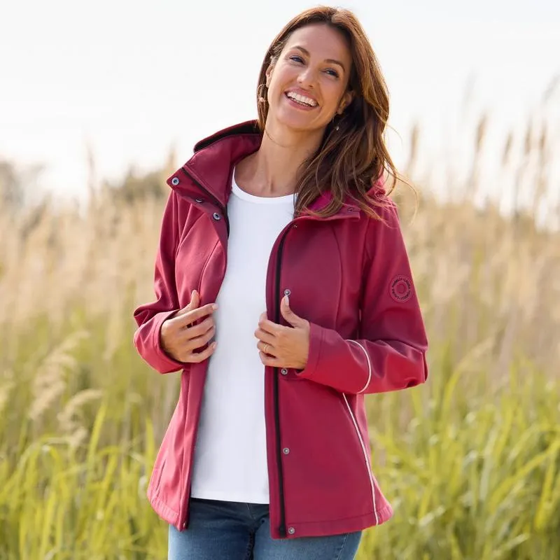 Damen-Softshelljacke mit Kapuze