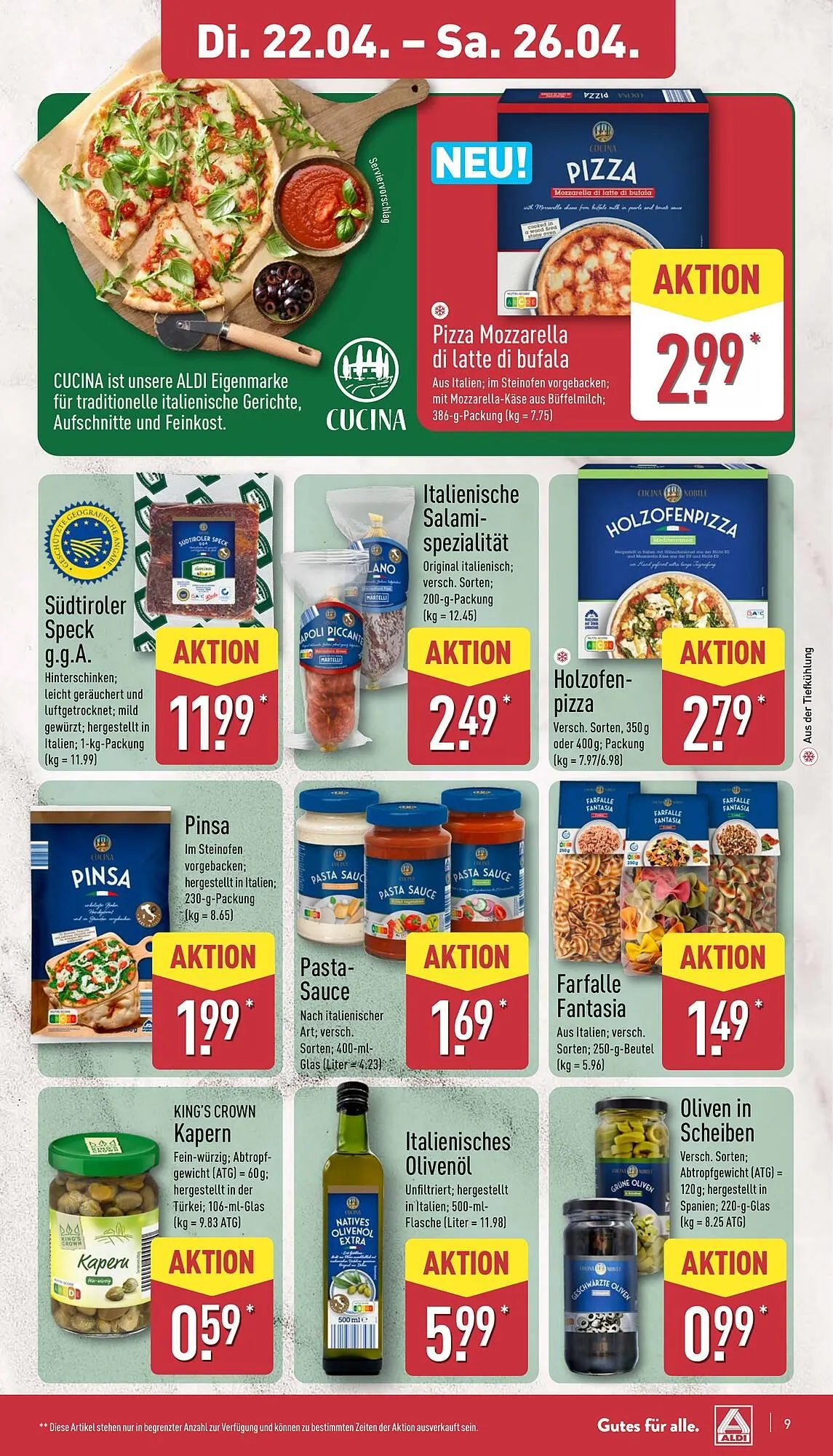 Aldi Nord Prospekt von 22. April bis 26. April 2025 - Prospekt seite 9
