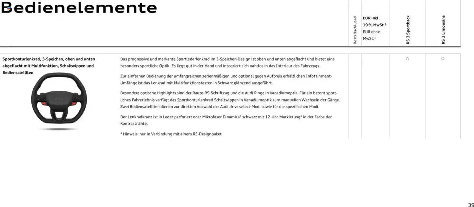 Audi Prospekt von 29. Januar bis 9. Januar 2026 - Prospekt seite 39