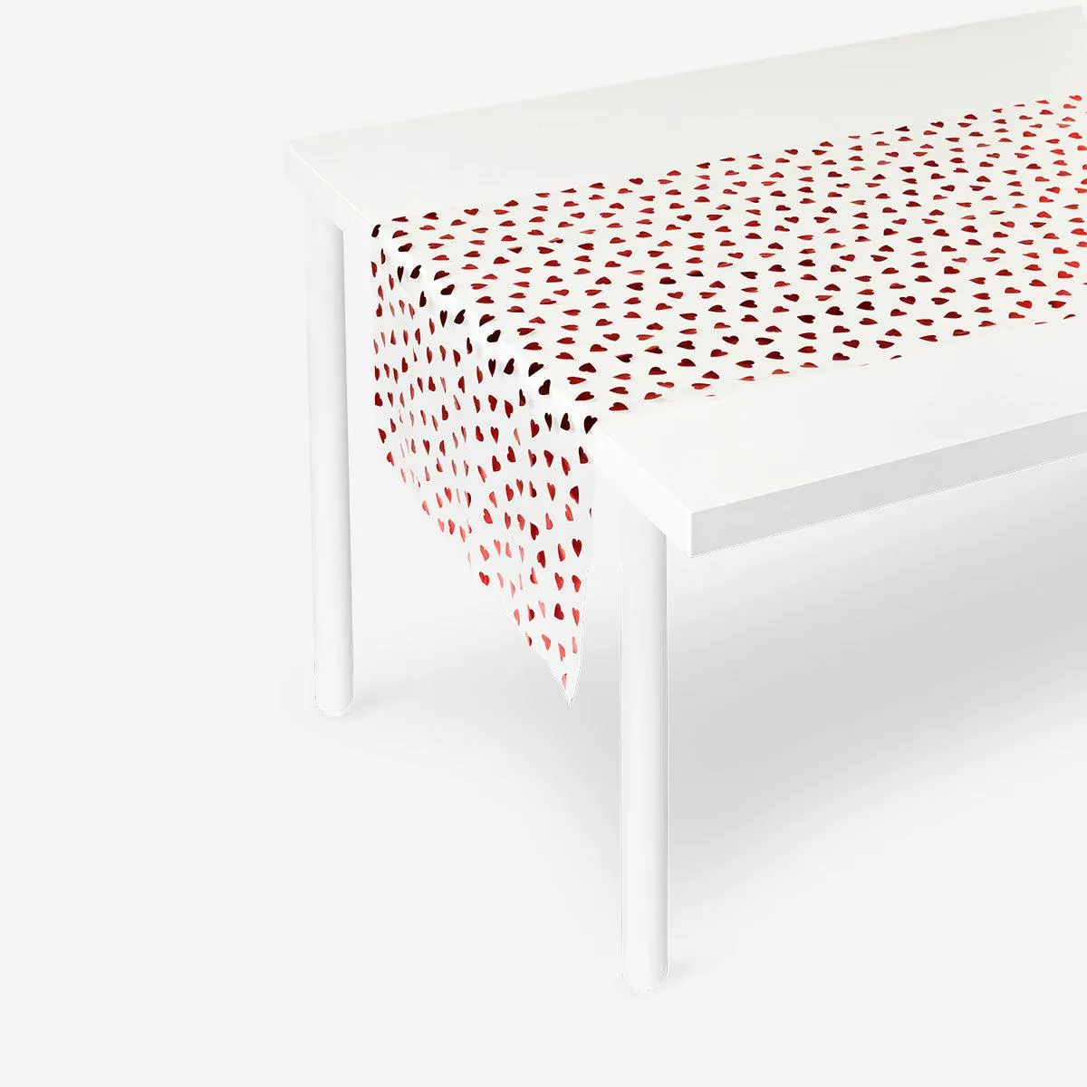 Table runner with hearts - 40x200 cm