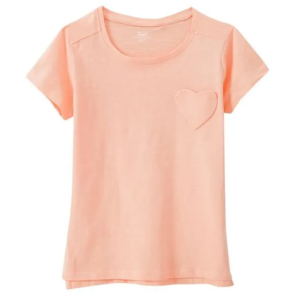 Mädchen T-Shirt mit Herz-Tasche