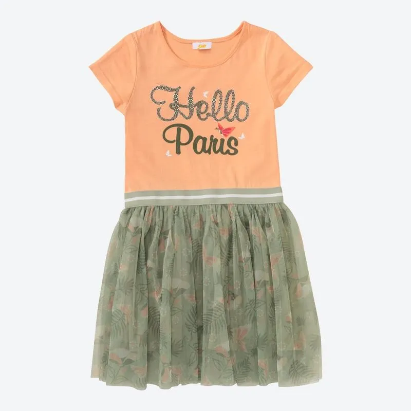 Kinder-Mädchen-Kleid mit Aufdruck