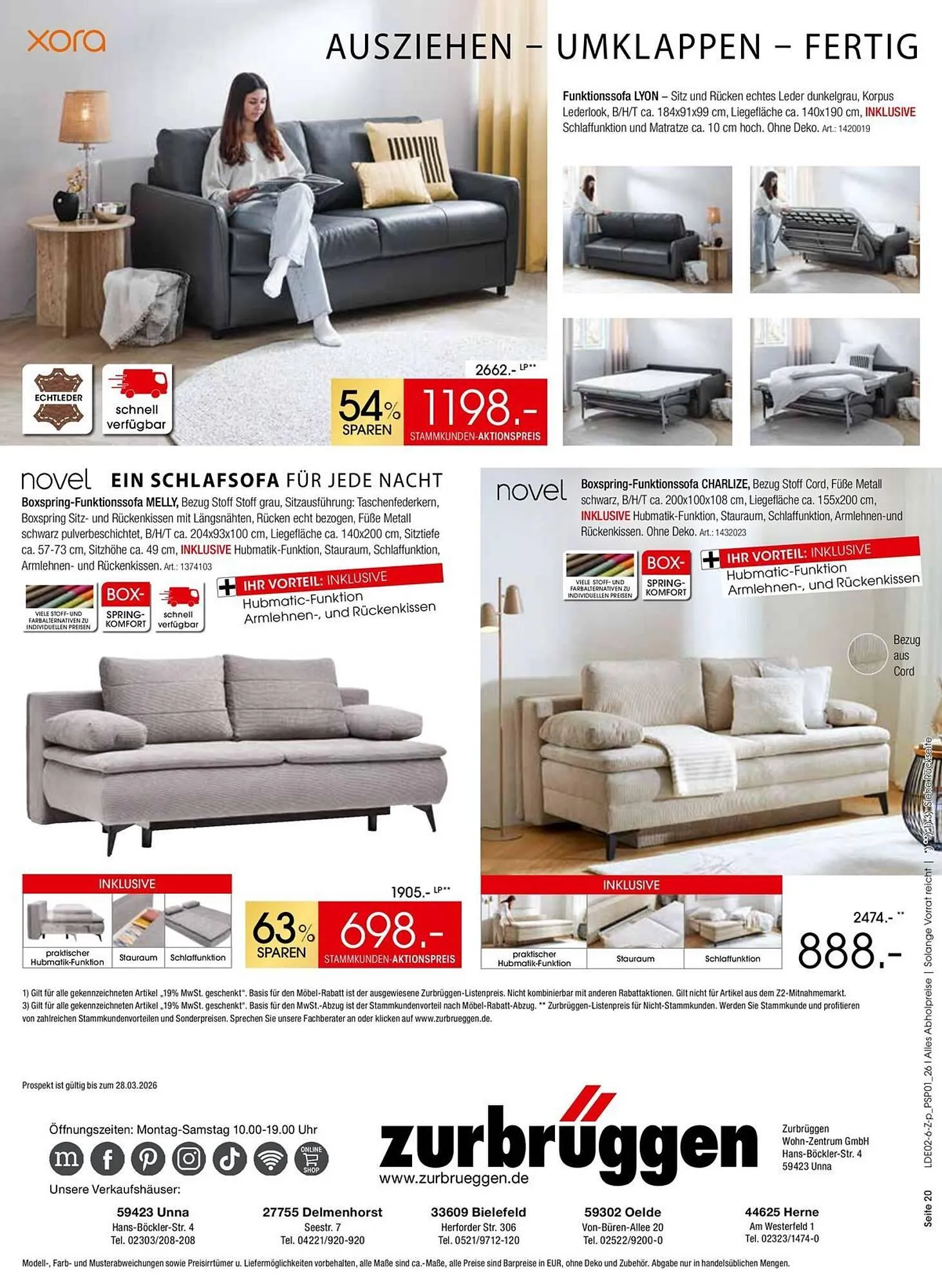 Zurbrüggen Prospekt von 28. Februar bis 28. März 2026 - Prospekt seite 20