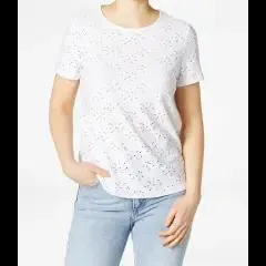T-Shirt mit Lochmuster