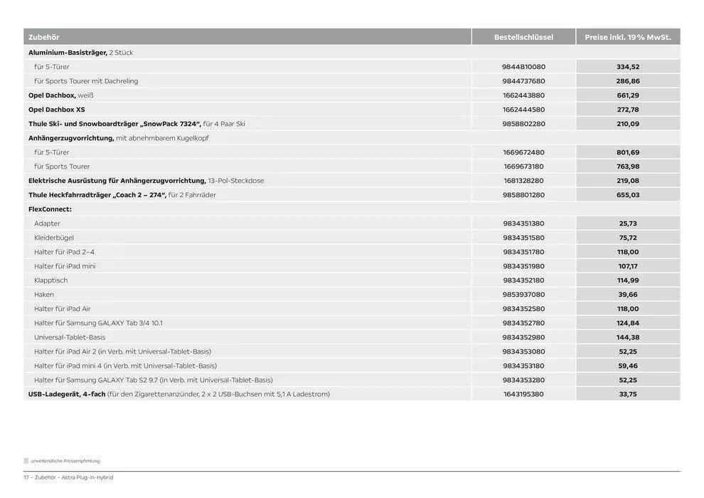 Opel Astra 5-Türer Plug-in-Hybrid von 6. April bis 6. April 2025 - Prospekt seite 17