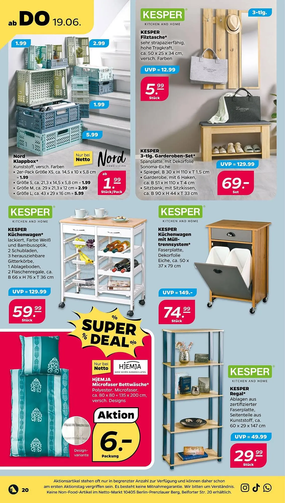 NETTO Prospekt von 16. Juni bis 21. Juni 2025 - Prospekt seite 20