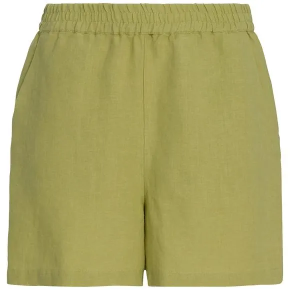 Damen Leinen-Shorts mit Elastikbund
