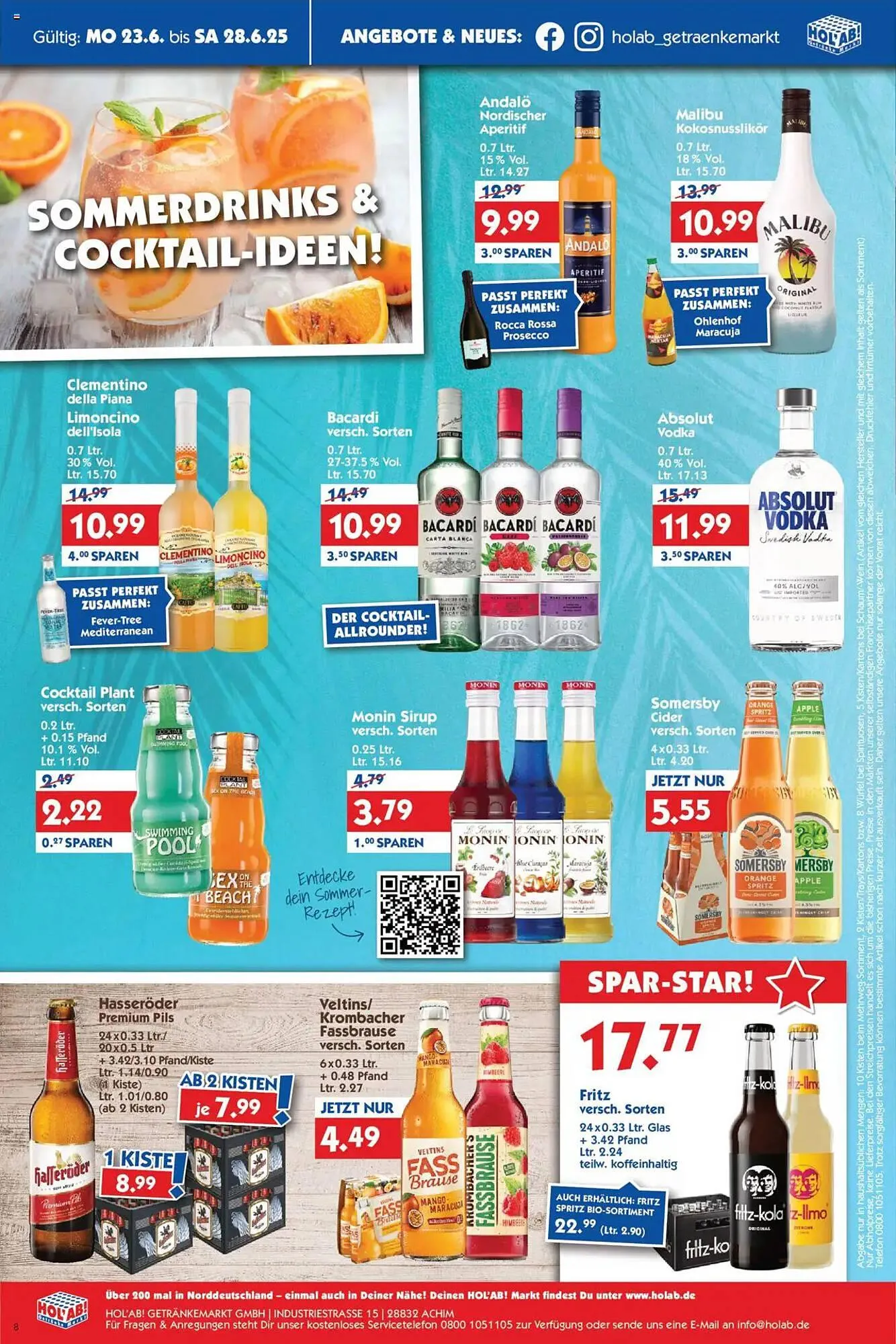 Hol'ab Getränkemarkt Prospekt von 23. Juni bis 28. Juni 2025 - Prospekt seite 8
