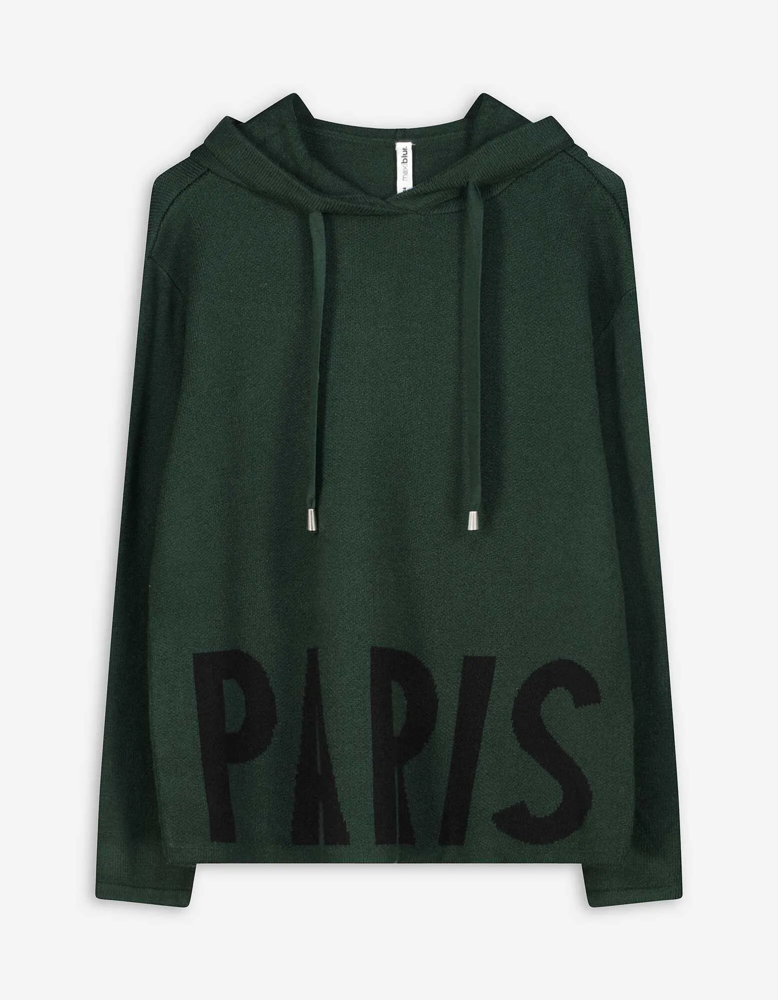 Pullover - Schriftzug - dunkelgrün