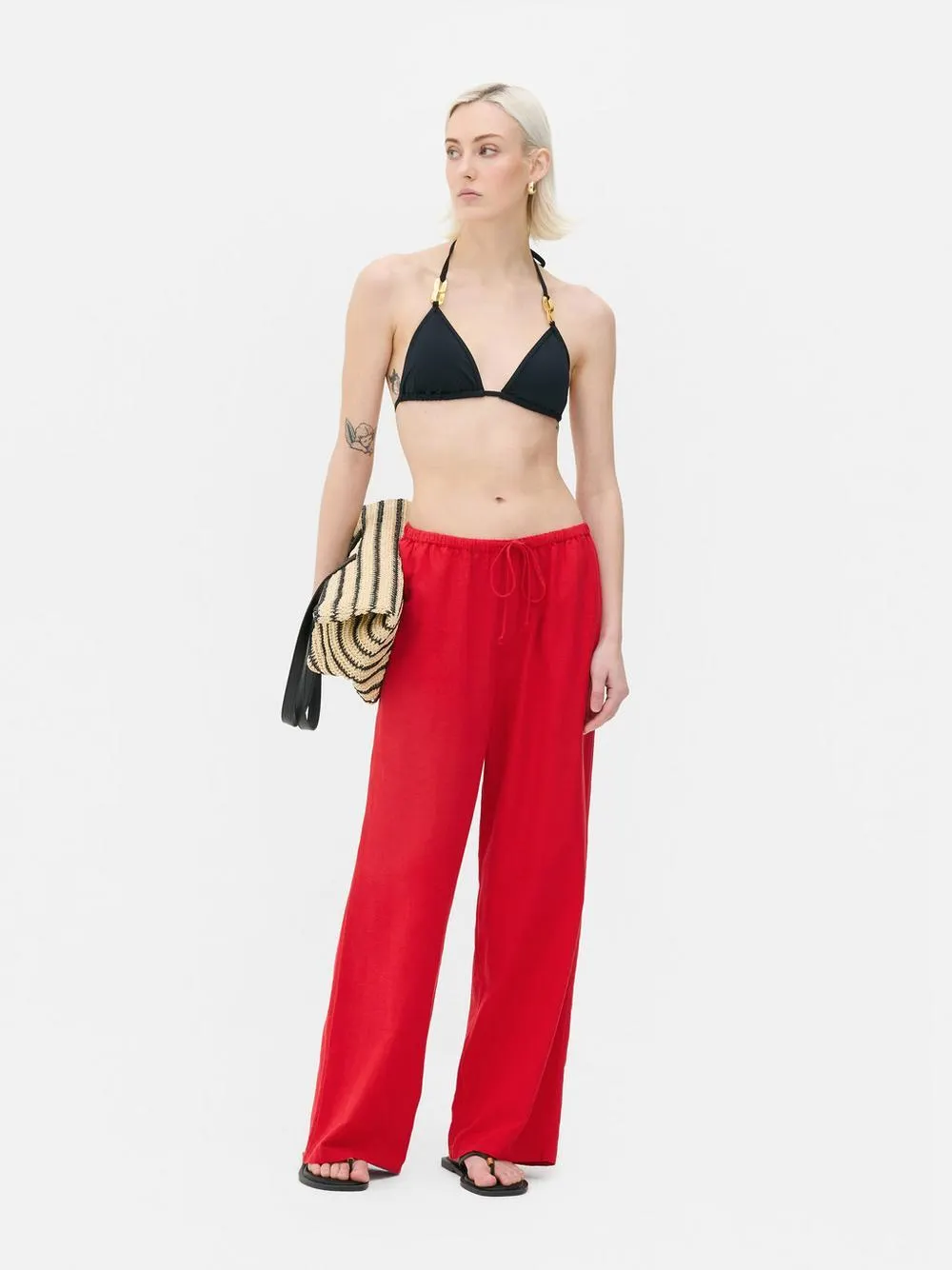 Hose mit Bindegürtel