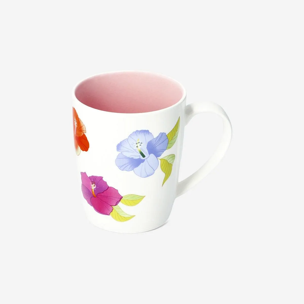 Mug with tropical flowers - 340 ml