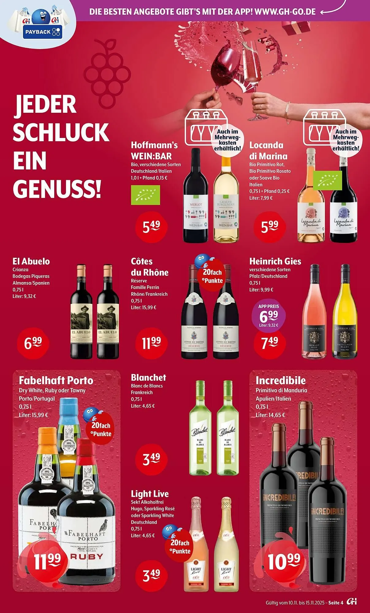 Getränke Hoffmann Prospekt von 10. November bis 15. November 2025 - Prospekt seite 4