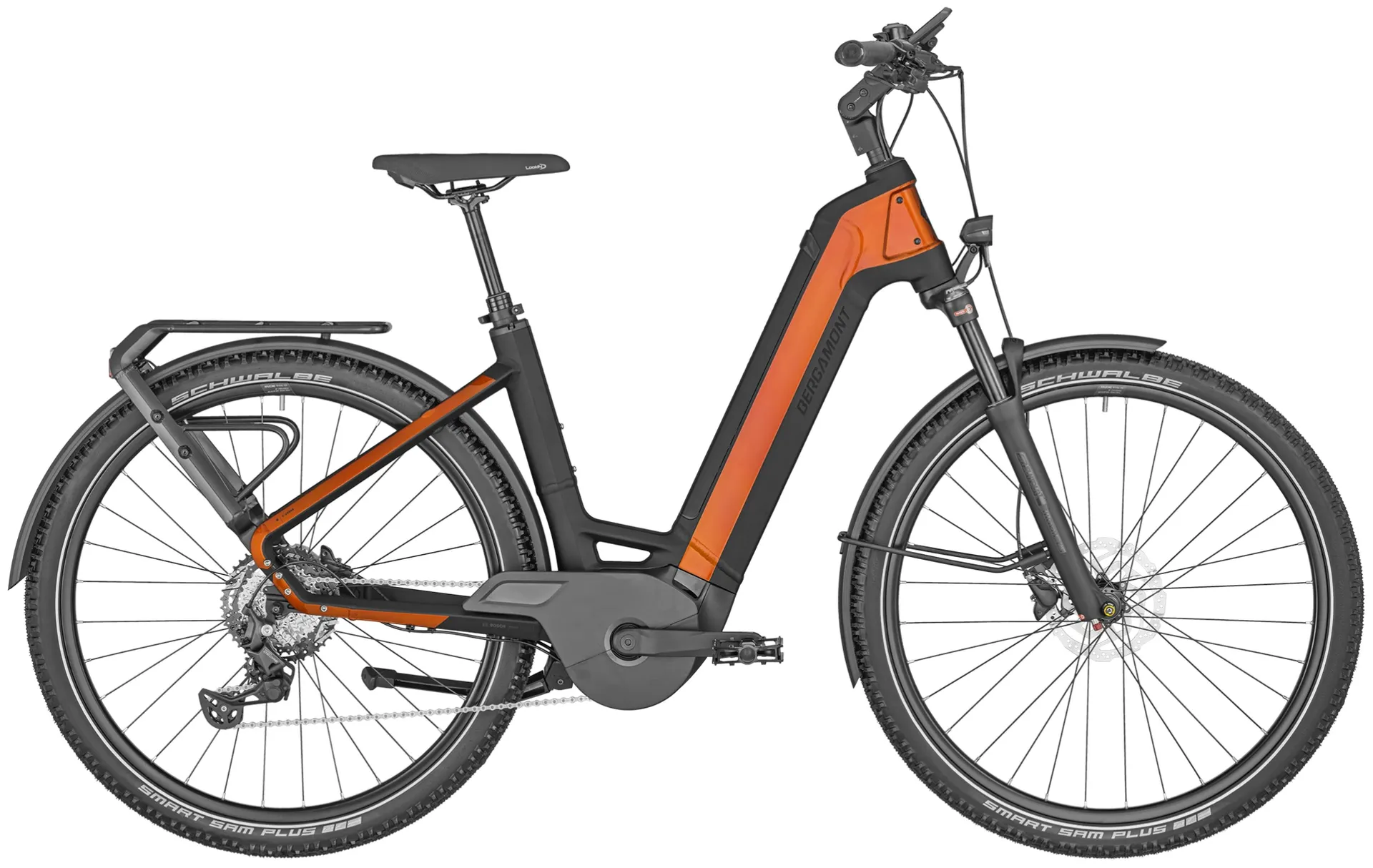 Bergamont E-Ville SUV Tour Wave 625 (2024) | Trekking E-Bike | shiny dirty orange