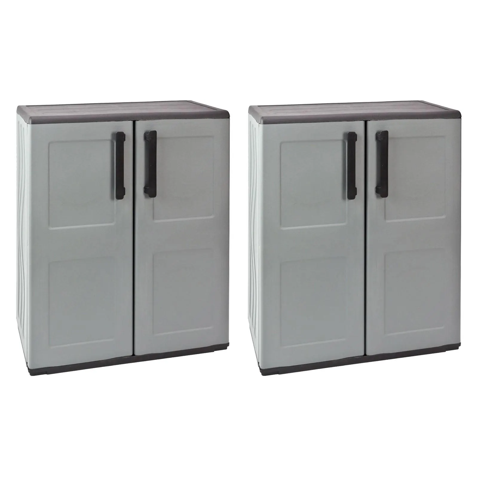 2x Kunststoffschrank / Gartenschrank / Kommode aus PP Kunststoff