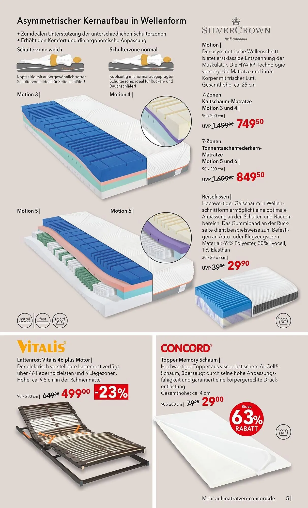 Matratzen Concord Prospekt von 29. Oktober bis 25. November 2025 - Prospekt seite 5