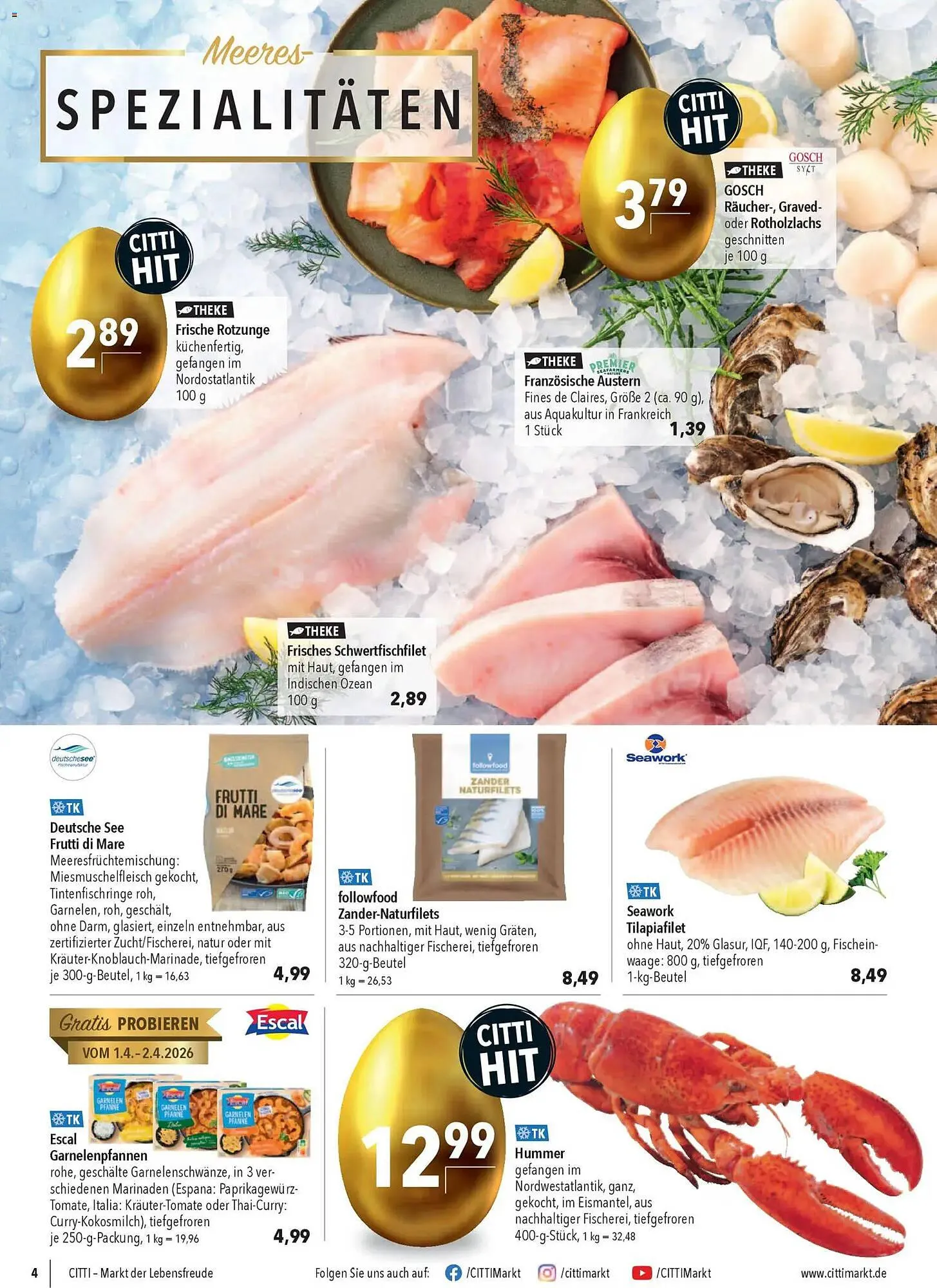 CITTI Markt Prospekt von 1. April bis 7. April 2026 - Prospekt seite 4