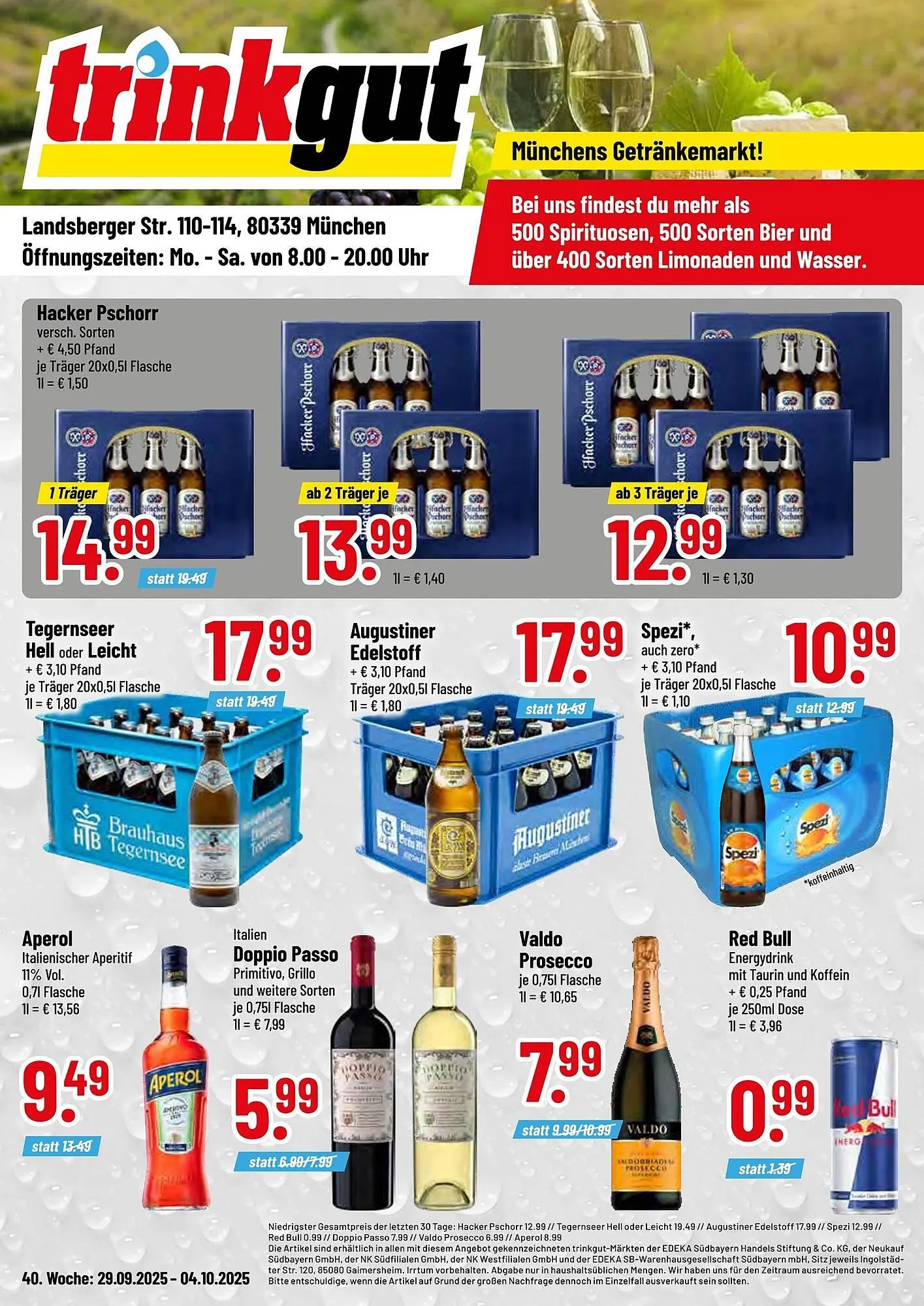 Trinkgut Prospekt von 29. September bis 4. Oktober 2025 - Prospekt seite 1