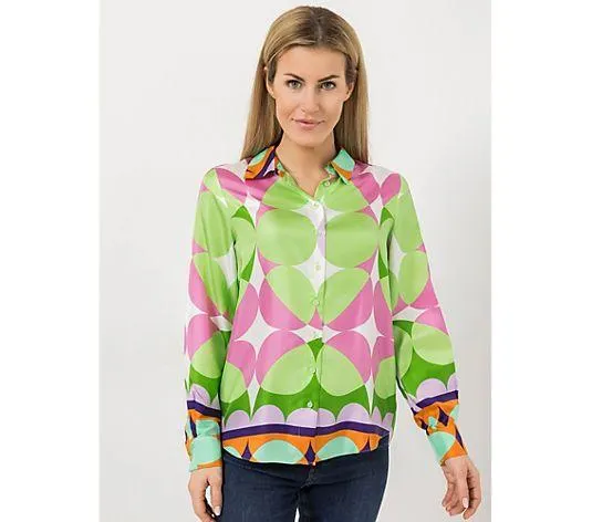 ANNI FOR FRIENDS Bluse Ann-Louise 100% Seide Knopfleiste leger weit