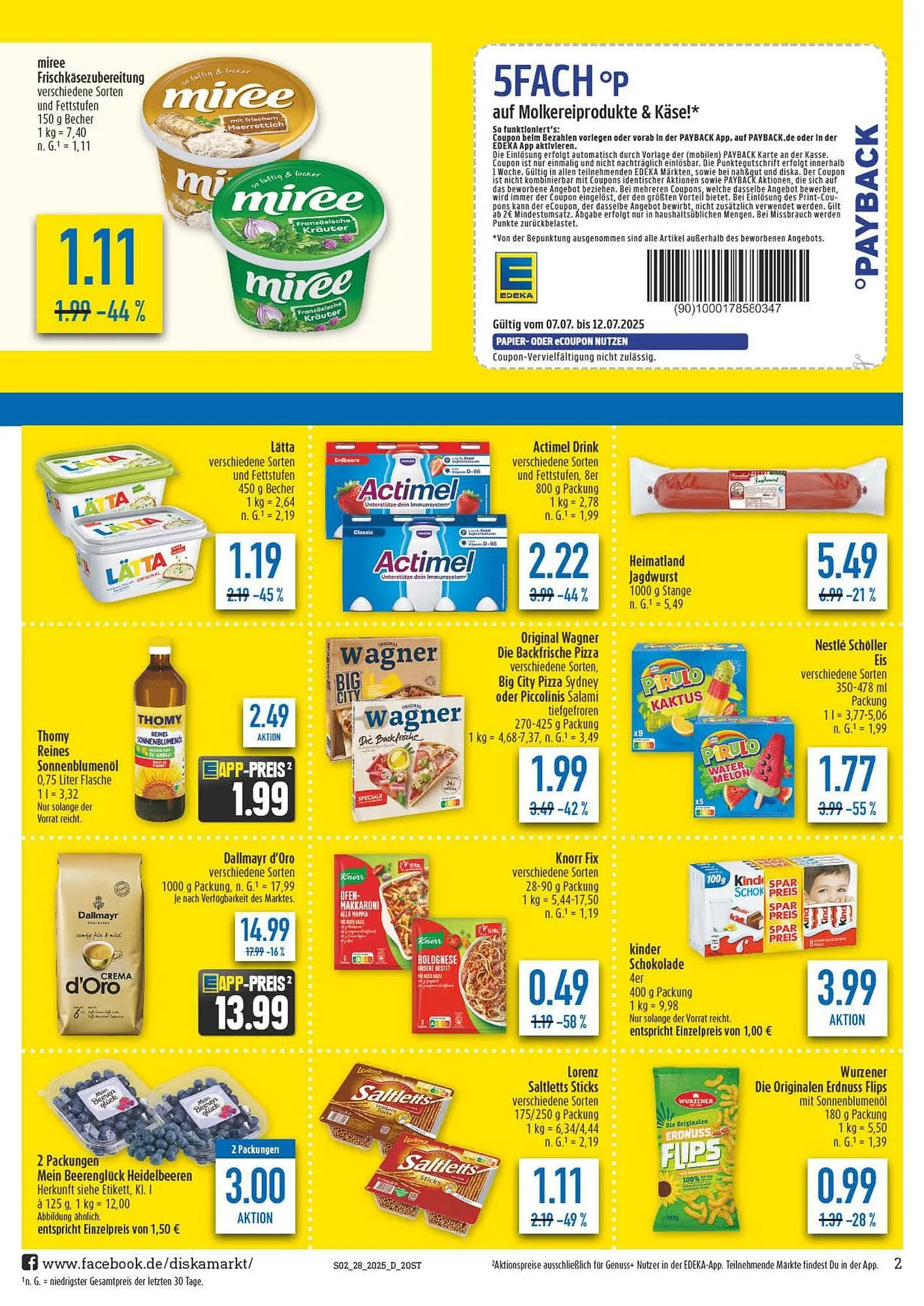 diska Prospekt von 7. Juli bis 12. Juli 2025 - Prospekt seite 2