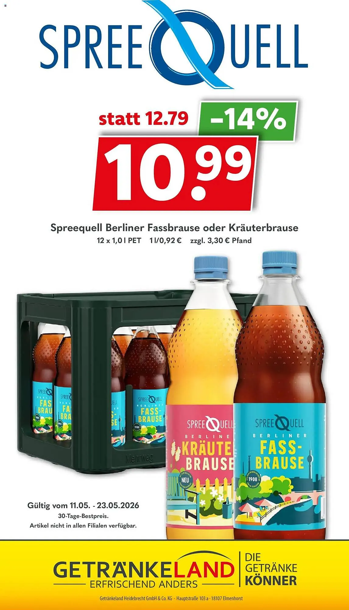 Getränkeland Prospekt von 11. Mai bis 23. Mai 2026 - Prospekt seite 14
