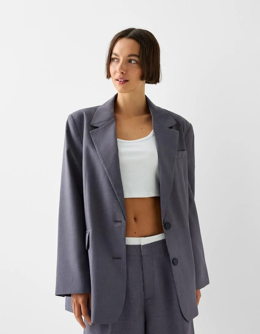 Relaxed-fit masculine blazer
