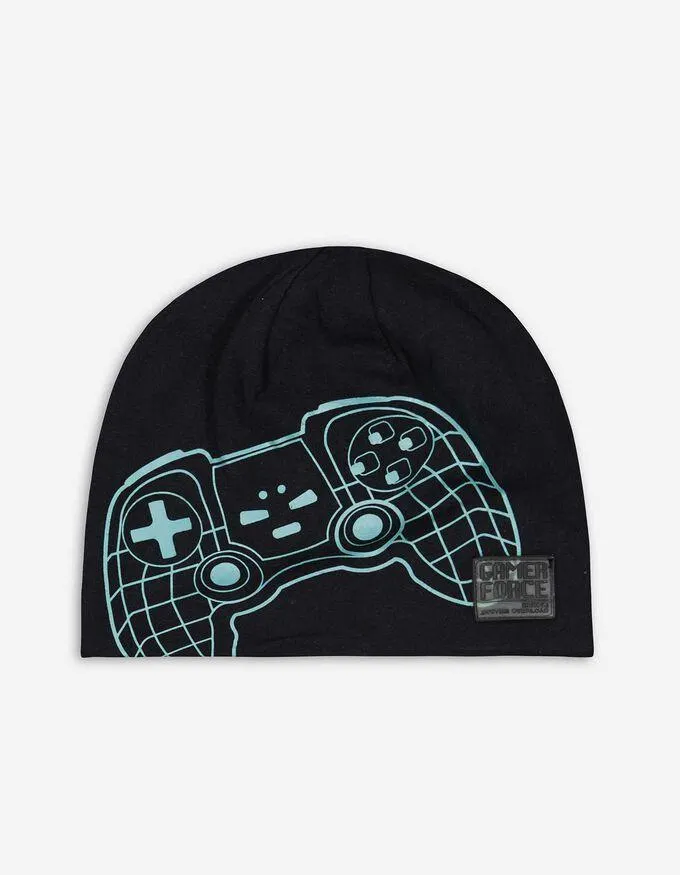 Čepice beanie - fleecová podšívka - cerná