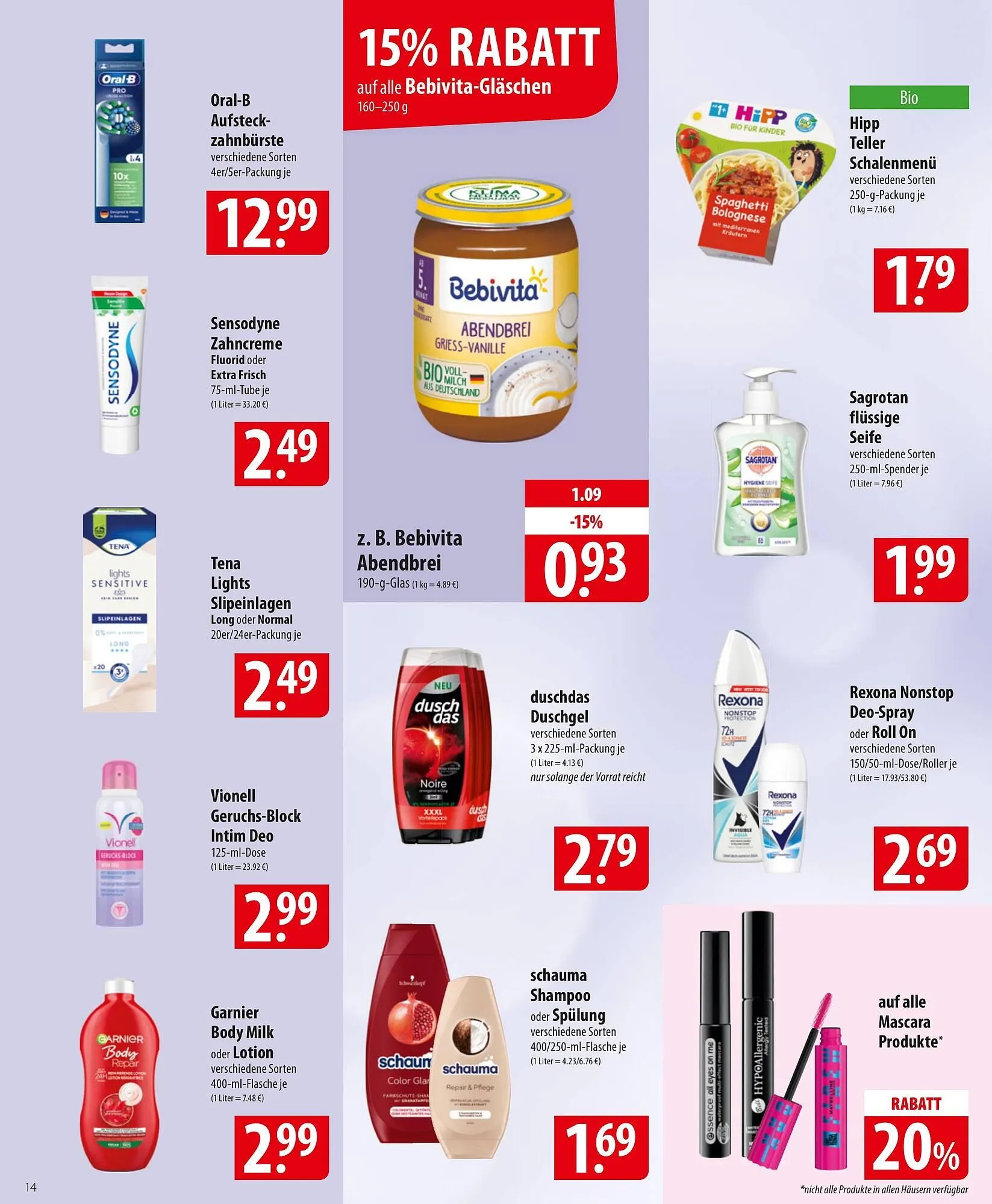 Famila Nord Ost Prospekt von 17. März bis 29. März 2025 - Prospekt seite 14