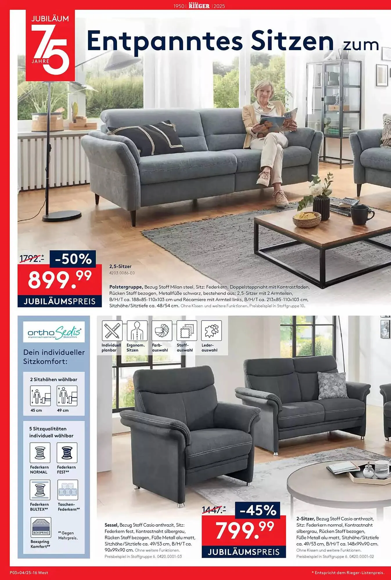 Möbel Rieger Prospekt von 16. Januar bis 23. Januar 2025 - Prospekt seite 16