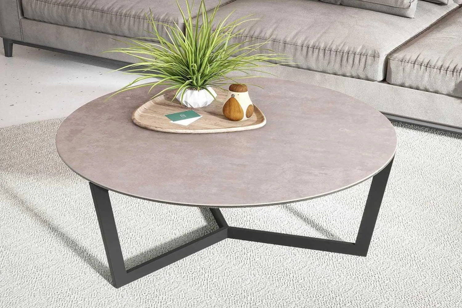 Thomas Brunner Couchtisch TB 100 Keramikplatte Ø90cm