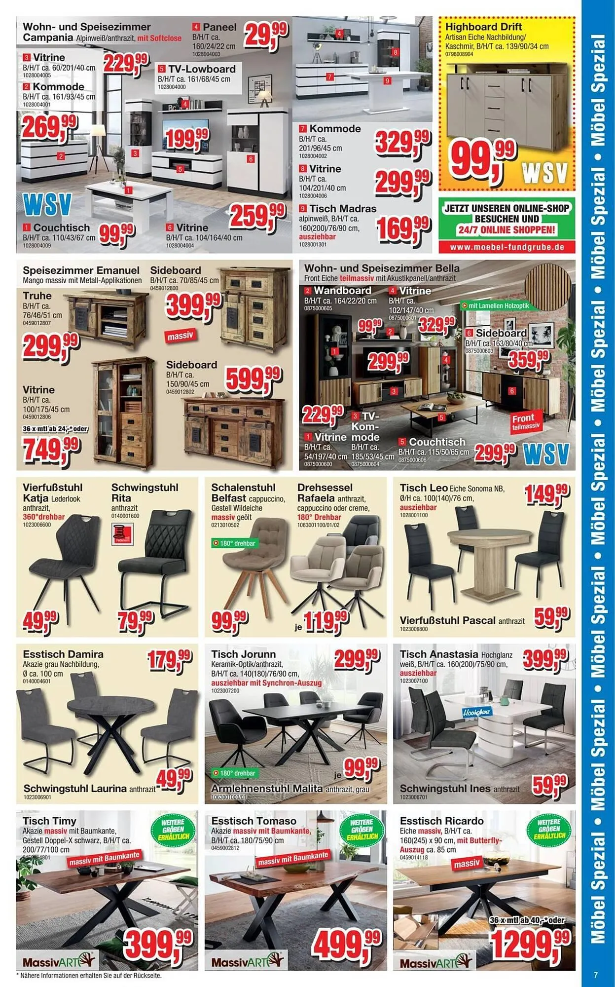 Möbelfundgrube Prospekt von 1. Januar bis 14. Januar 2026 - Prospekt seite 9