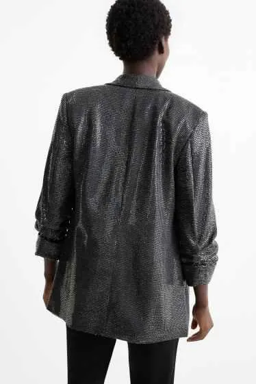 Long sequin blazer - relaxed fit