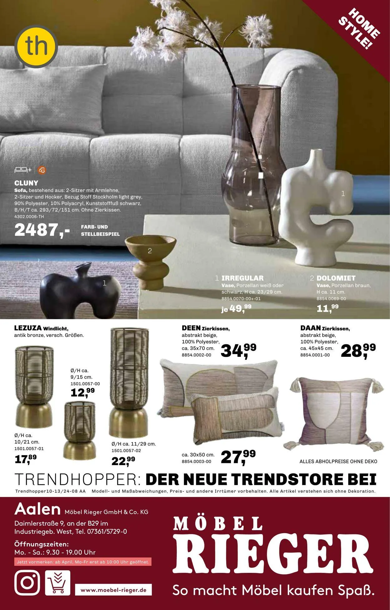 Möbel Rieger Aktueller Prospekt von 13. August bis 27. August 2025 - Prospekt seite 8