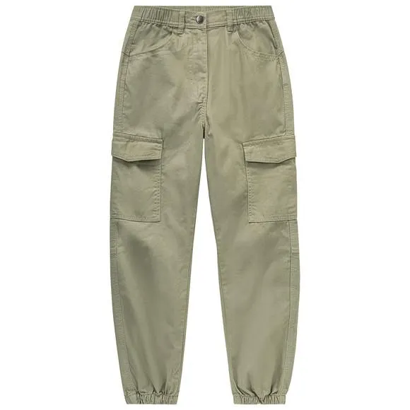 Mädchen Cargohose unifarben