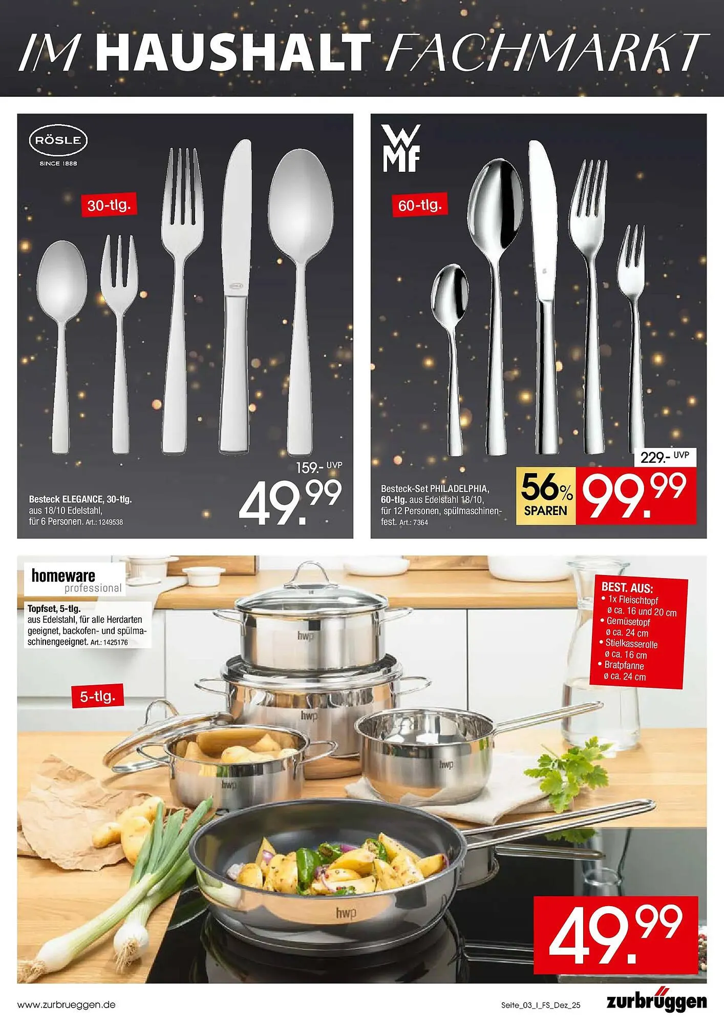 Zurbrüggen Prospekt von 1. Dezember bis 26. Januar 2026 - Prospekt seite 3