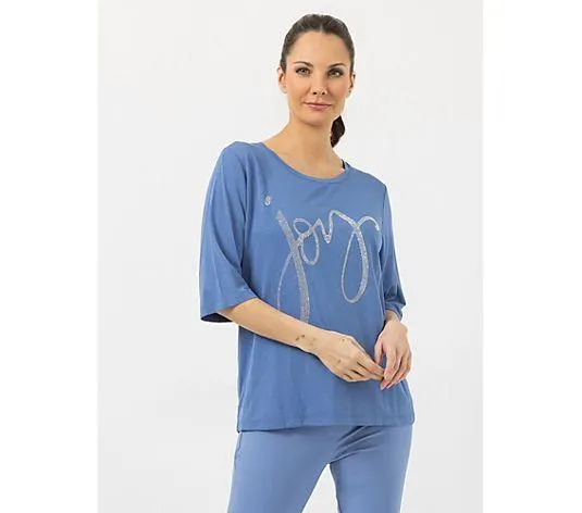 STEFFEN SCHRAUT Shirt Ibiza Strass-Detail mit ECOVERO Viskose figurumspielend