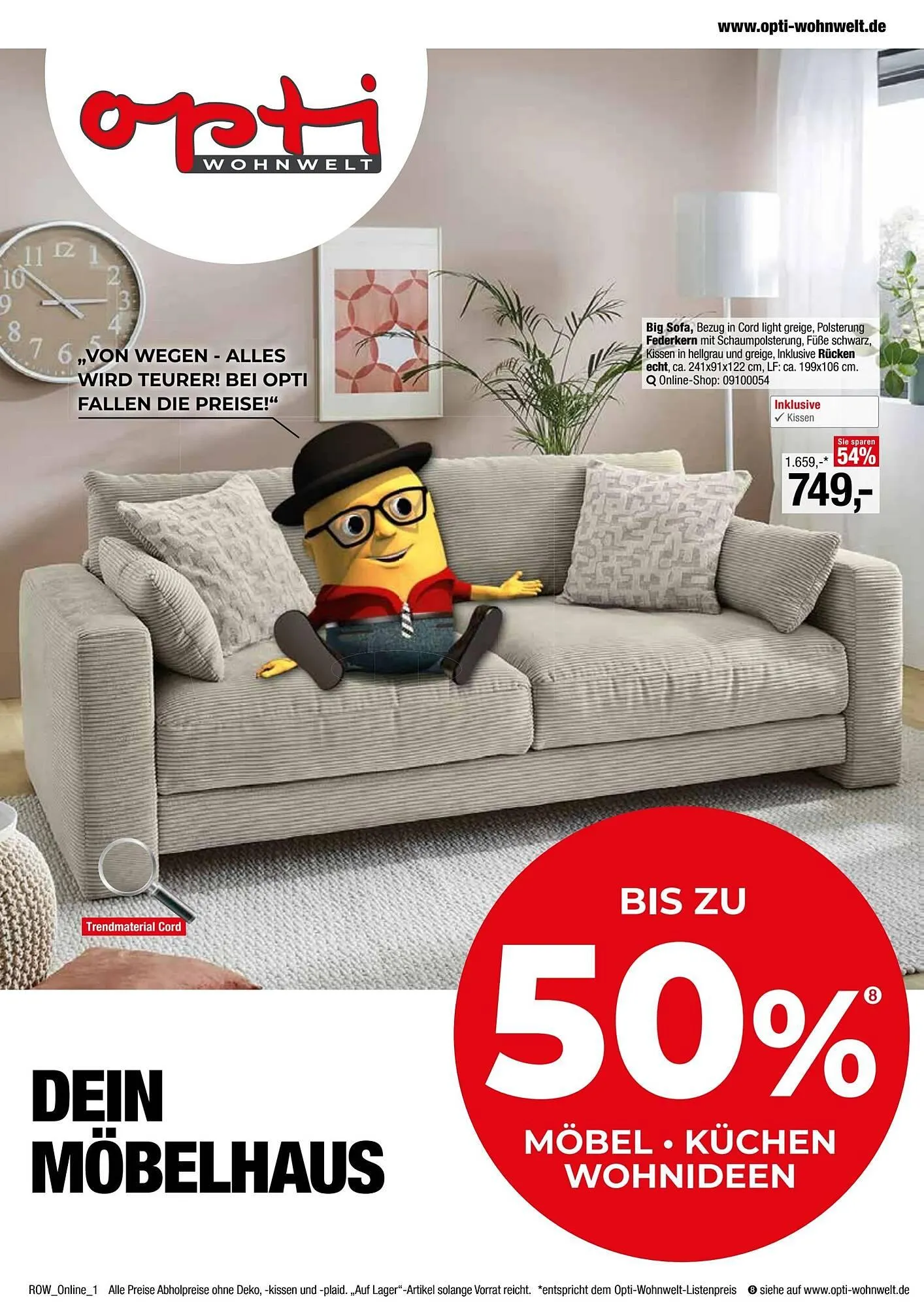 Opti Wohnwelt Prospekt - 1