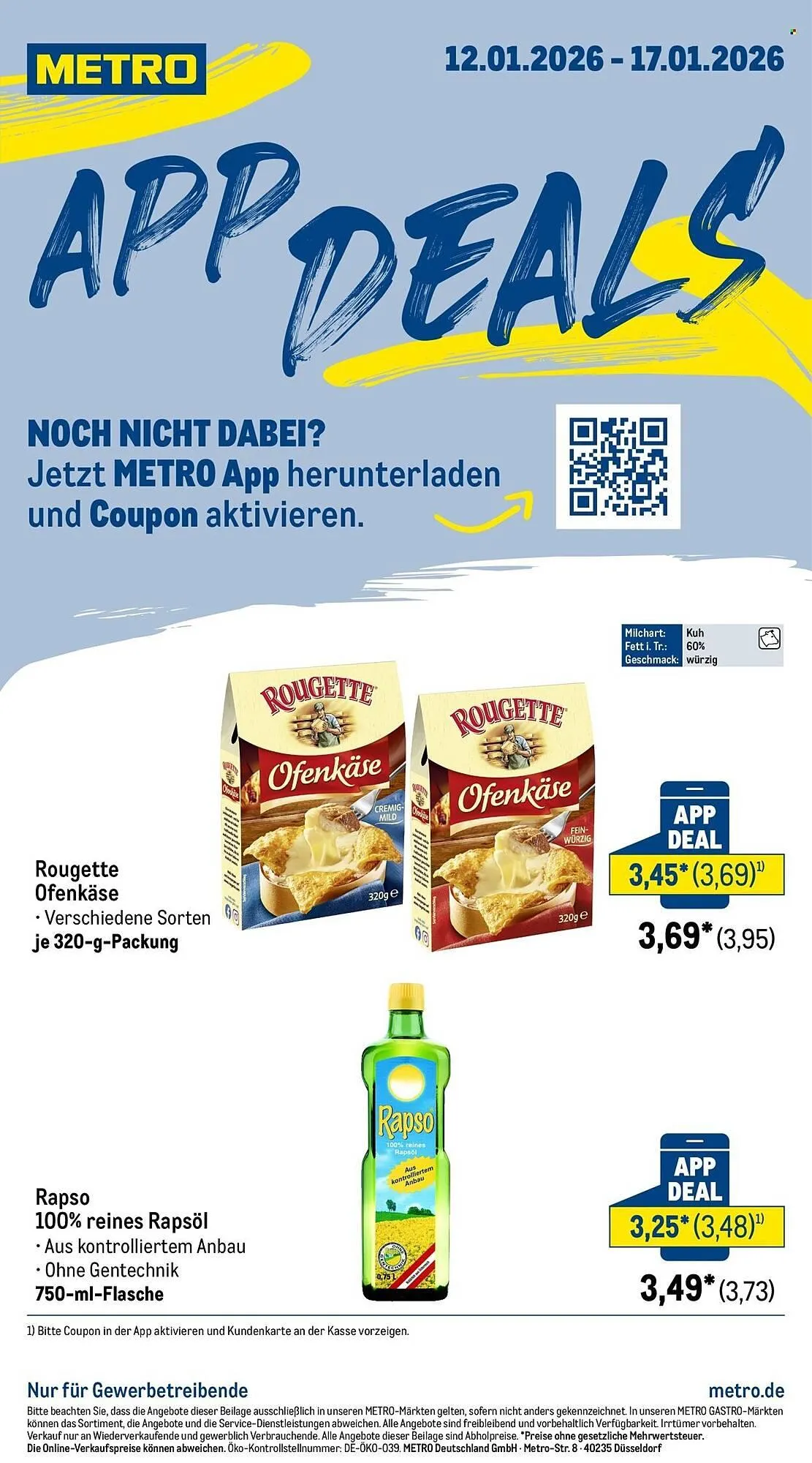 METRO Prospekt von 12. Januar bis 17. Januar 2026 - Prospekt seite 1