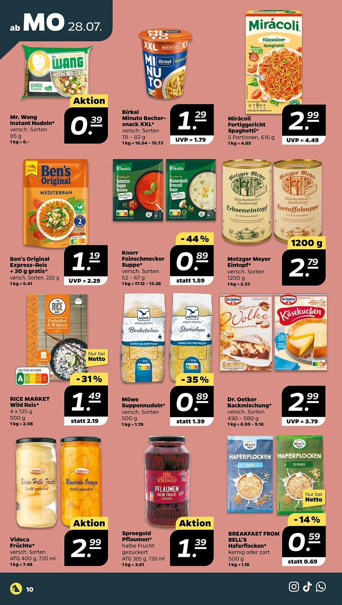 NETTO Prospekt von 28. Juli bis 2. August 2025 - Prospekt seite 10