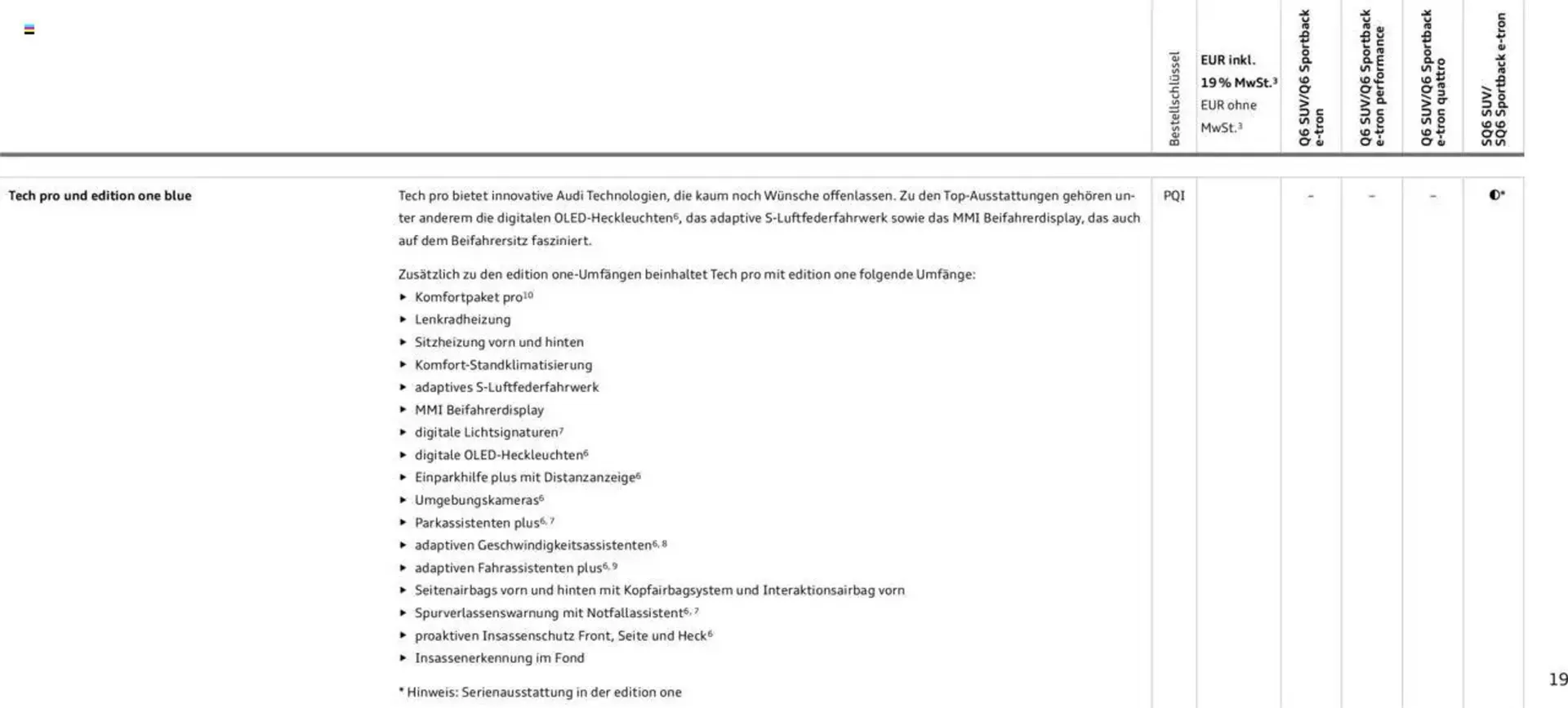 Audi Prospekt von 2. Januar bis 31. Dezember 2025 - Prospekt seite 19