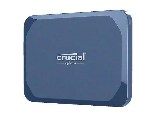 CRUCIAL X10 Portable SSD, PC/Mac Festplatte, 2.100MB/s, IP65 Festplatte, 1 TB SSD, extern, Blau Matt