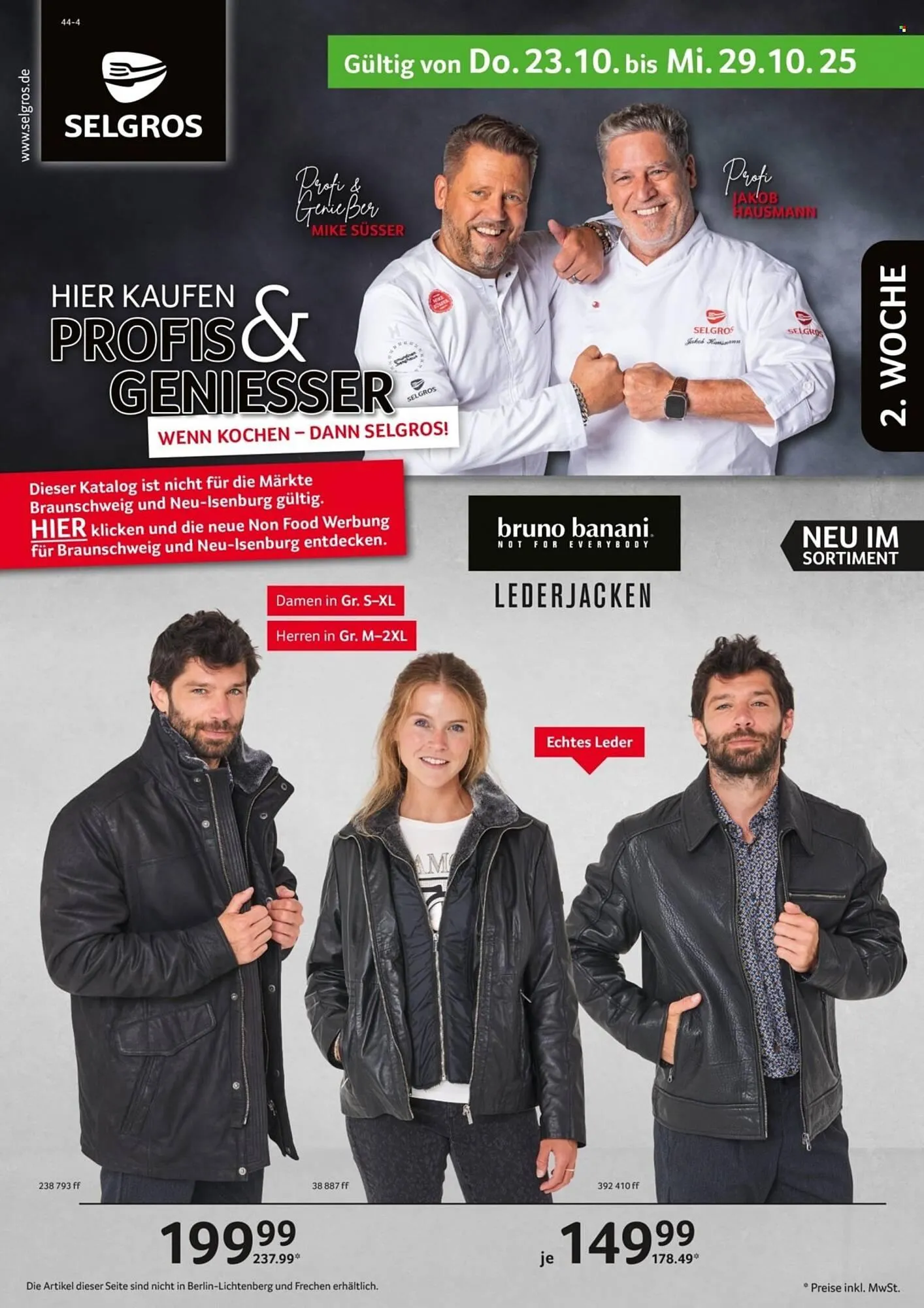 Selgros Prospekt von 23. Oktober bis 29. Oktober 2025 - Prospekt seite 1