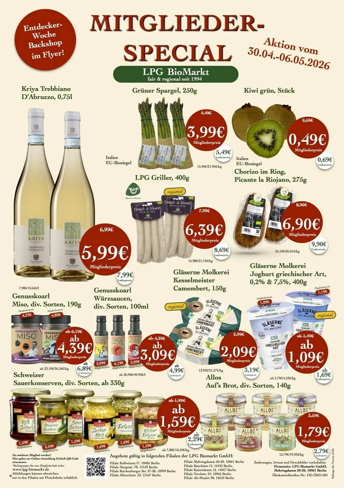LPG Biomarkt Prospekt von 30. April bis 6. Mai 2026 - Prospekt seite 1